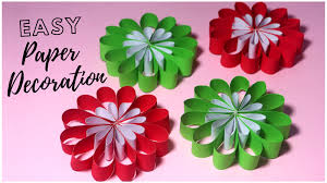 That's cool when you have where to get a inspiration. Paper Flower Decorations Easy Paper Crafts Christmas Crafts