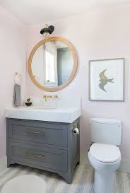 Pink Bathroom Walls With Grey Vanity Pink Bathroom Bathroom Island Bathroom Makeover