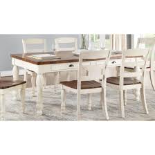 Linen whitekitchen chairs back style: Acme Furniture Britta Rectangular Leg Dining Table In Walnut And Whitewash 71770 By Dining Rooms Outlet