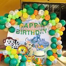 Find great deals on ebay for theme party decorations. Aperil 59pcs 12inch Jungle Lion Happy Birthday Balloon Set Party Decoration Latex Balloon Home Decor Animal Theme Party Shopee Thailand