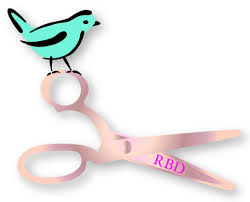 Riley Blake ST-9505 RBD Bird & Scissors Enamel Pin $6.99each