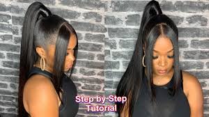 30 classy black ponytail hairstyles the right hairstyles find and save ideas about black ponytail hairstyles on pinterest see more ideas about ponytail hairstyles black hair black bun hairstyles and hair braiding styles source : How To Do A Split Bang And High Ponytail On Thick Hair Ft Ali Grace Hair Youtube