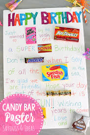 One of my favorite ways to send a little note is with a simple saying and candy. Fun Simple Candy Poster For Friend S Birthday Fun Squared