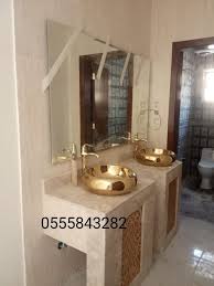 ديكورات مغاسل رخام framed bathroom mirror home decor decor