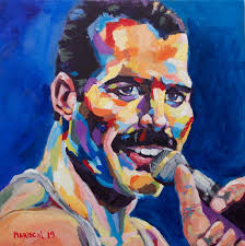 "Freddy Mercury" by Sergio Mariscal, Acrylic