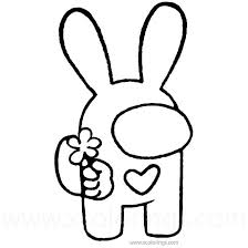Print free coloring pictures for kids here: Among Us Coloring Pages Rabbit Skin Xcolorings Com
