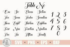 Free Free 135 Wedding Table Numbers Svg Free SVG PNG EPS DXF File