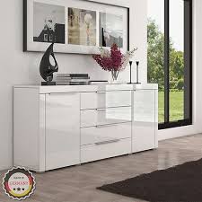 Luxus Highboard In Weiss Hochglanz Sideboard Kommode Mdf Wohnzimmer Buffet Table Decor Furniture