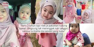 Video Mak Ajar Sejak Usia 4 Bulan Anak Viral Letops Gayakan Tudung Bawal In 2021 Viral