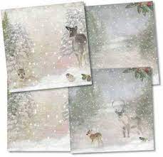 See more ideas about cardmaking, cards handmade, inspirational cards. Christmas Backing Papers Downloads Snow Scene With Deer