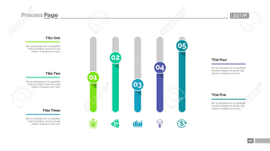 five columns bar chart business data comparison diagram design