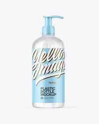 Clear Pump Bottle Mockup In Bottle Mockups On Yellow Images Object Mockups