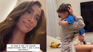 Bianca Andrade e filho choram em despedida e ela desabafa sobre guarda compartilhada