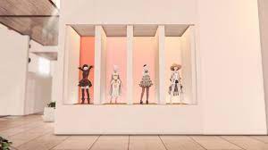 Floating Mannequins Lavender Bedding Candle Sconces White Stairs