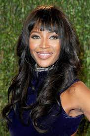 Naomi Campbell Long Curls With Bangs Hair Styles 2014 Top 100 Hairstyles Wig Hairstyles