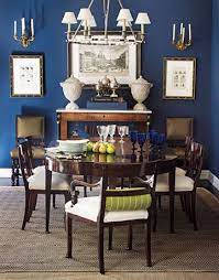 Timeless Style Makeover Mary Mcdonald Hollywood Hills House Beautiful Blue Dining Room Walls Dining Room Blue Home Decor