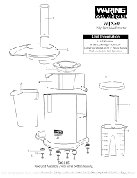 Waring Products Wjx50 Part Manual Manualzz