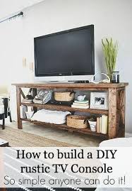 Diy Rustic Tv Console Furniture Rustic Tv Console Home Decor