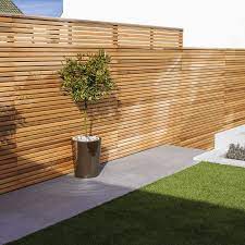 Broken slats, fence posts, or entire panels will need replacing depending on the age and condition of your fence. Cequence Slatted Cedar Fence Panel Bevel Edged