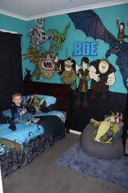 How To Train Your Dragon Hand Painted By Me Bedroom For My Son Boe Kids Bedroom Ideas Toothless Hiccup Vi How To Train Your Dragon Kids Bedroom Bedroom