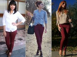 Calça Vinho Combina Com O Que Como Usar Cor Borgonha Ou Bordo Looks Com Calca Vinho Look Com Calca Vinho Calca Vinho