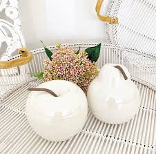 I see details have been added which will make the question answerable. White Ceramic Apple Pear Set Little Love Of Mine