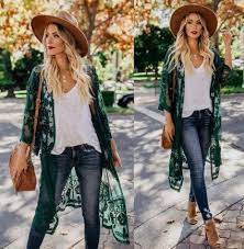 34 Ideas For How To Wear Kimono In Winter Fall How To Wear Kimono Kimono Outfit Fall Lace Kimono Outfit