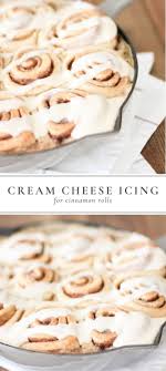 The cream cheese icing was a bit tricky for me. A Quick And Easy Recipe For The Best Cream Cheese Icing For Cinnamon Rolls It S Made With Cream Ch Cinnamon Roll Icing Cinnamon Recipes Cinnamon Roll Frosting
