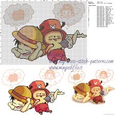 Orders over $100 ship free in the u.s. Monkey D Luffy And Tony Tony Chopper Cross Stitch Pattern Free Cross Stitch Patterns Simple Unique Alphabets Baby