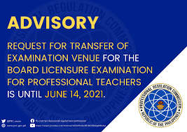 My name is rod and i'm not very good at composing letters, but was given the task of writing a letter to a resort to use one of their venue for our annual fundraiser for our local domestic violence shelter. Request For Transfer Of Examination Venue For The Board Licensure Examination For Professional Teachers Professional Regulation Commission