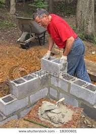 Cinder Block Corner Going To Combine This Idea With The Cinder Block Planter Pin Great Foundation For G Cinder Block House Cinder Block Walls Concrete Blocks