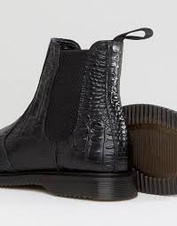 If the last six decades have taught us anything, it's this. Dr Martens Dr Martens Kensington Flora Black Croco Chelsea Boots Boots Chelsea Boots Shoes
