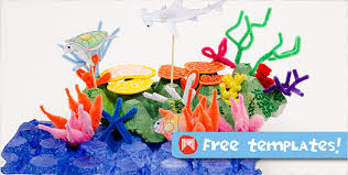 You can use card stock, construction paper, or any heavier weight paper. Micador Great Barrier Reef Underwater Scene