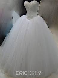 Ericdress Sweetheart Beaded Bodice Ball Gown Wedding Dress Wedding Dresses Beaded Ball Gowns Wedding Princess Ball Gowns