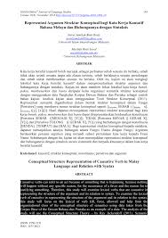 Hal ini tentunya sangat baik untuk penamaan calon anak laki laki buah hati tercinta. Pdf Representasi Argumen Struktur Konseptual Bagi Kata Kerja Kausatif Bahasa Melayu Dan Hubungannya Dengan Sintaksis Conceptual Structure Representation Of Causative Verb In Malay Language And Relation With Syntax