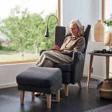 Omtanksam Armchair Gunnared Dark Grey Ikea In 2020 Armchair Fabric Armchairs Ikea