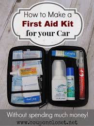 How To Make First Aid Kit For Your Car Frugal Travel First Aid Kit First Aid Kit First Aid Emergency Kit