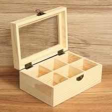 Wooden Storage Box Jewelry Watch Container Case With Glass Lid Wooden Storage Boxes Wooden Tea Box Wooden