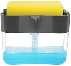 Kitchen soap and sponge holder. Soap Dispenser For Kitchen Sink Soap Dispenser Soap Pump Dispenser Sponge Holder Upgrade Sponge Soap Dispenser All In One Refillable Dish Soap Dispenser For Kitchen Soap Dispenser With Sponge Holder Bath Home Kitchen