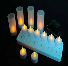 12pc Christmas Led Rechargeable Flameless Tea Light Candle Set Electric Votives Waxless Safe Romantic Birthday Church Bar Decor Candles Aliexpress
