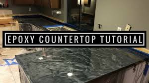 This kitchen countertop was done. Countertop Resurfacing With Metallic Epoxy Silver And Charcoal Youtube