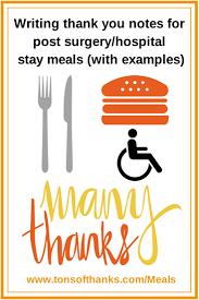 Words and phrases appropriate for an event thank you note include: 33 Thank You For The Meals Flowers Or Visit While Sick After Surgery Or Hospital Stay Writing Thank You Cards Thank You Notes Best Thank You Notes