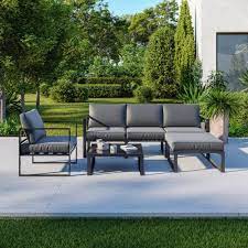 Salon de jardin encastrable en résine tressée 10 personnes marron/blanc. Salon De Jardin En Aluminium Achat Mobilier De Jardin Sur Rue Du Commerce