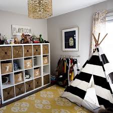 Black And White Kids Play Room Adding Character To Kids Rooms Clark Aldine Playroom Organization Kids Playroom Decor Playroom Storage