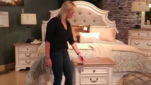 Product information traditional cottage design meets small space hacks with the realyn collection. Realyn Chipped Two Tone Upholstered Panel Bedroom Set From Signature Design By Ashley Youtube