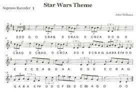 recorder music sheet with letters. Pin On Star Wars