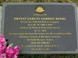 Private Ernest Myers