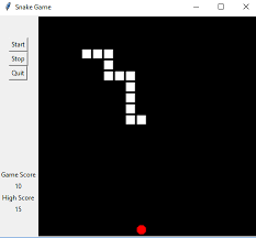 The game starts with the snake and food fixed at certain positions. Snake Game Using Python And Tkinter Code Review Stack Exchange