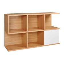Ivy Bibliotheque Basse En Chene A Porte Coulissante Blanche Bibliotheque Basse Porte Coulissante Bibliotheque