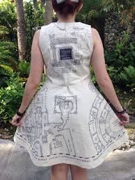 Harry Potter Fan Makes Amazing Marauder S Map Dress Map Dress Dapper Dress Marauders Map